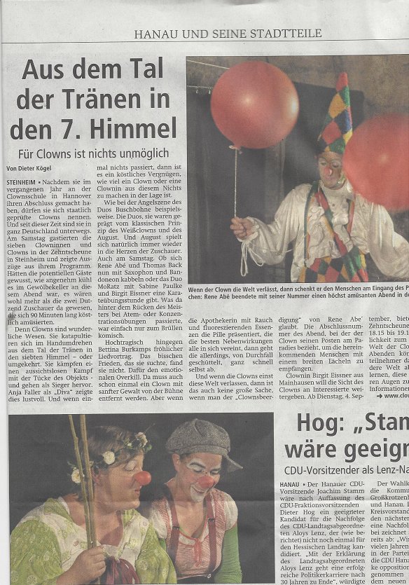 Hanauer Anzeiger vom 21. August 2012